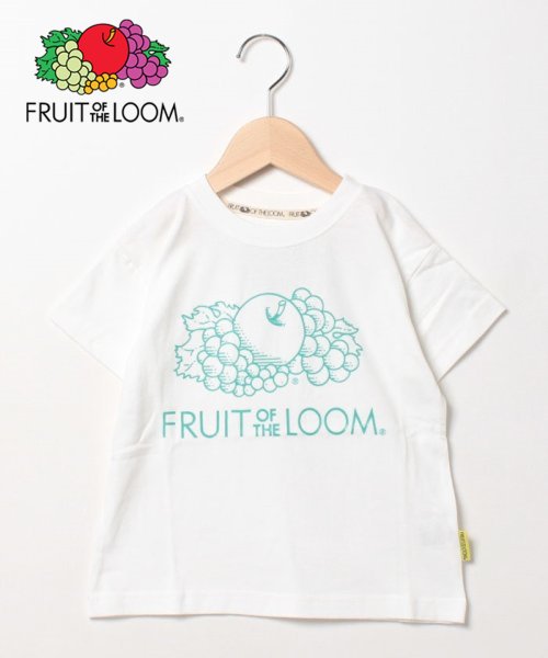 FRUIT OF THE LOOM(フルーツオブザルーム)/【Kid's】FRUIT OF THE LOOM/フルーツオブザルーム　ジェルロゴプリントTシャツ/ホワイト