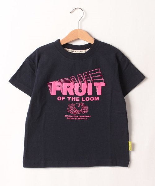 FRUIT OF THE LOOM(フルーツオブザルーム)/発砲ロゴプリント Tee/ネイビー