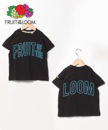 FRUIT OF THE LOOM(フルーツオブザルーム)/【Kid's】FRUIT OF THE LOOM/フルーツオブザルーム　ビッグロゴプリントドロップショルダーTシャツ/ブラック