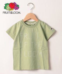 FRUIT OF THE LOOM(フルーツオブザルーム)/【Kid’s】FRUIT OF THE LOOM/フルーツオブザルーム　カレッジロゴ刺繍Tシャツ/カーキ