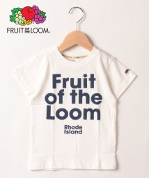 FRUIT OF THE LOOM(フルーツオブザルーム)/【Kid's】FRUIT OF THE LOOM/フルーツオブザルーム　ロゴフロックプリントTシャツ/オフホワイト