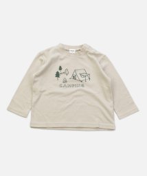 chil2(チルツー)/手書き風プリント長袖Tシャツ/クリーム系1