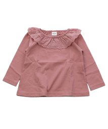 chil2(チルツー)/女の子シルエットバリ長袖Tシャツ/ピンク系1