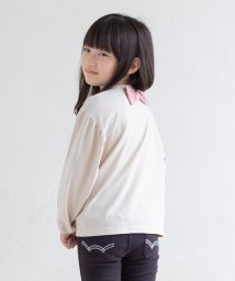 chil2(チルツー)/女の子シルエットバリ長袖Tシャツ/クリーム系1