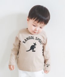 KANGOL(KANGOL)/KANGOL SPORT/カンゴールスポーツロゴ長袖Tシャツ/ベージュ