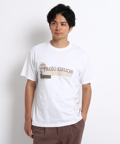 セール Sサイズ マルチプリント カレッジ ロゴ Tシャツ タケオキクチ Takeo Kikuchi Magaseek