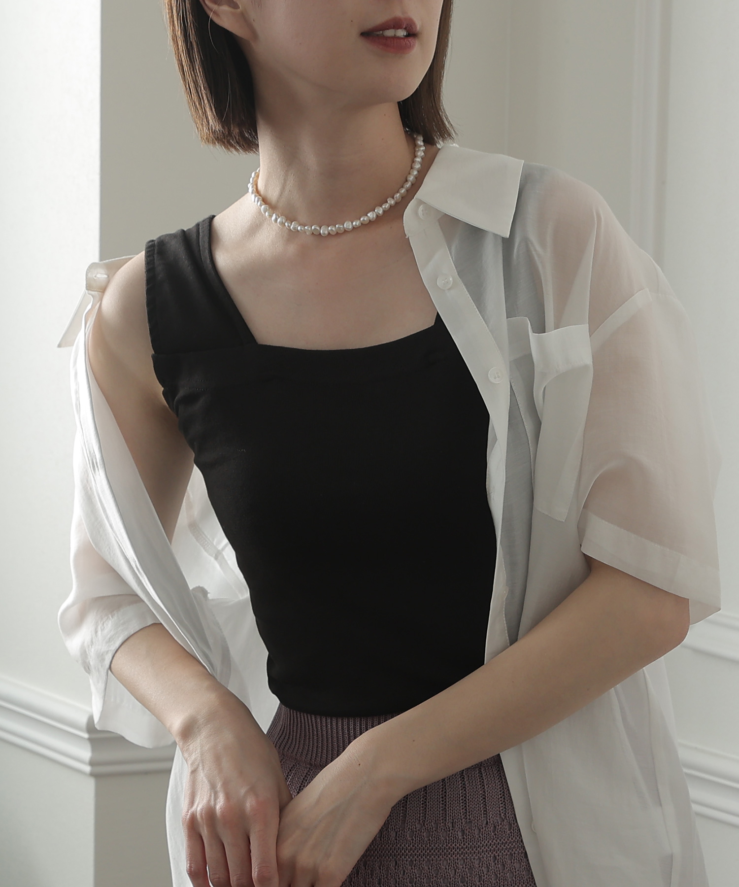 ブラ紐隠しインナータンクトップ プールヴー Pourvous Magaseek