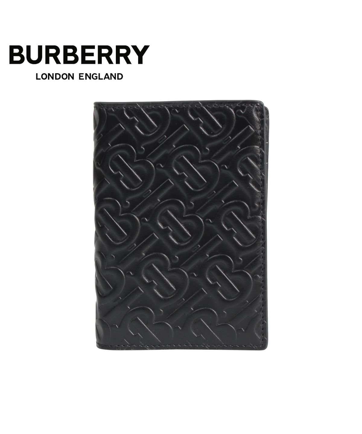 バーバリー BURBERRY パスポートケース パスポートホルダー メンズ MONOGRAMMED LEATHER PASSPORT CASE  ブラック 黒 8