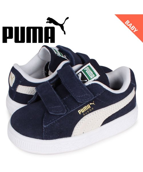 プーマ Puma スウェード クラシック スニーカー ベビー キッズ スエード ベルクロ Suede Classic 21 V Inf ネイビー プーマ Puma Magaseek