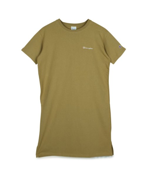 チャンピオン Champion ワンピース 半袖 Tシャツワンピース レディース Onepiece Dress ブラック ホワイト カーキ オフ ピンク 黒 白 チャンピオン Champion Magaseek