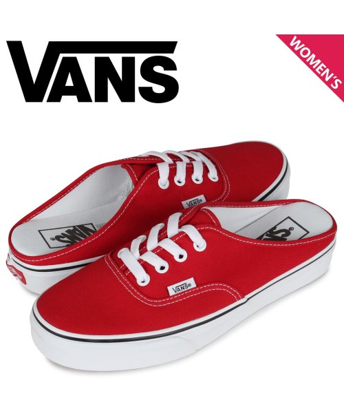Vans ヴァンズ オーセンティック ミュール スニーカー スリッポン レディース バンズ Authentic Mule レッド Vn0a54f7jv6 ヴァンズ Vans Magaseek