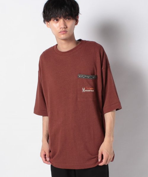 go slow caravan MENS SELECT BRAND(ゴースローキャラバンメンズセレクトブランド)/MANASTASH HEMP BOXY TEE/ブラウン