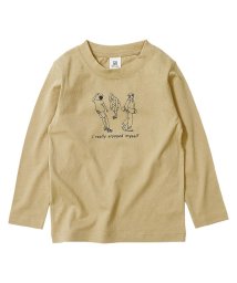 devirock(デビロック)/デビラボ プリント長袖Tシャツ/ダークベージュ