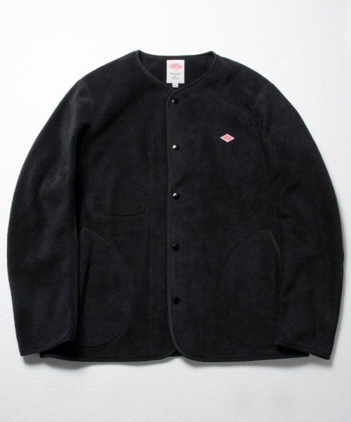 NOLLEY’S goodman(ノーリーズグッドマン)/【DANTON/ダントン】フリースカーディガン FLEECE COLLARLESS JACKET  #JD－8939/ブラック