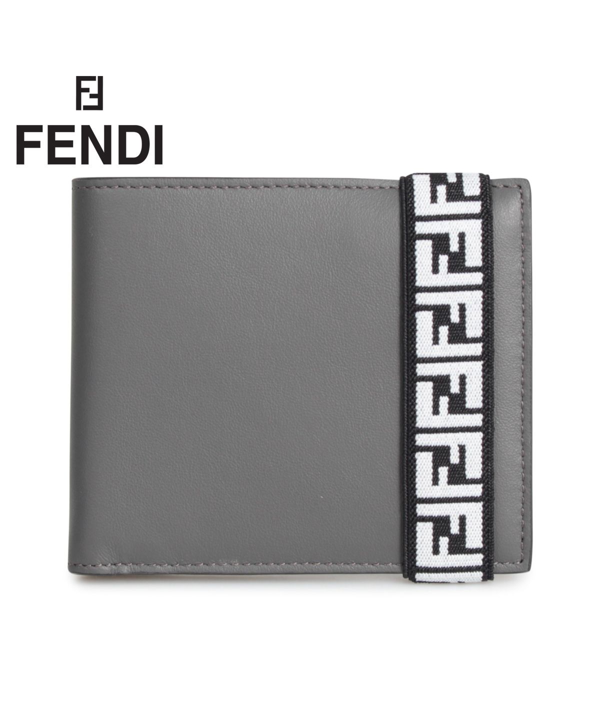 FENDI マイクロトリフォードウォレットグレー