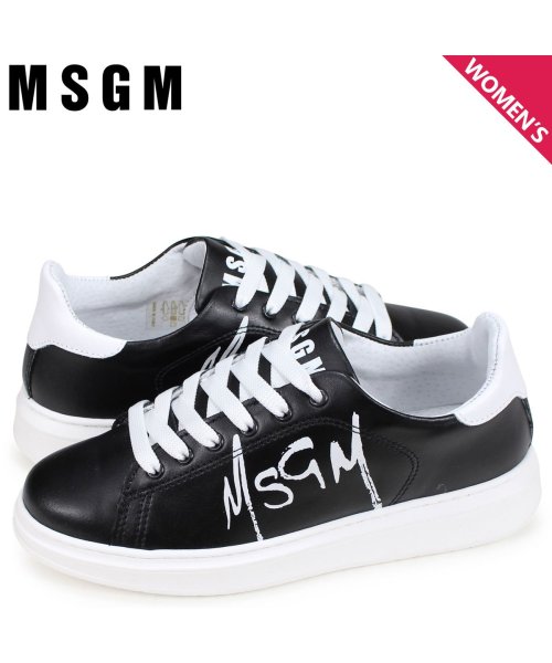 Msgm エムエスジーエム スニーカー レディース Trainers With Paint Brushed Logo ブラック 2641mds1708 123 エムエスジーエム Msgm Magaseek
