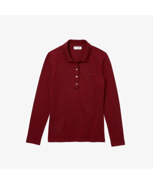 LACOSTE(ラコステ)/ストレッチポロシャツ（長袖）/ワイン