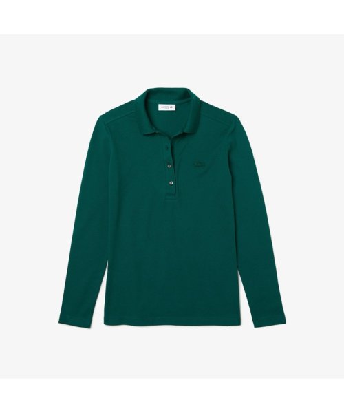 LACOSTE(ラコステ)/ストレッチポロシャツ（長袖）/グリーン