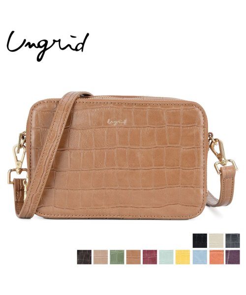 Ungrid(アングリッド)/アングリッド Ungrid バッグ ショルダーバッグ レディース SHOULDER BAG ブラック アイボリー グレー ブラウン ベージュ カーキ キャメル /キャメル