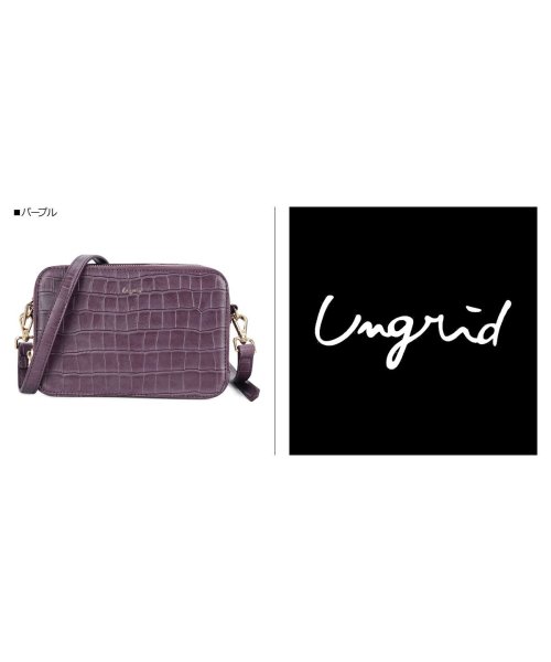 Ungrid(アングリッド)/アングリッド Ungrid バッグ ショルダーバッグ レディース SHOULDER BAG ブラック アイボリー グレー ブラウン ベージュ カーキ キャメル /パープル