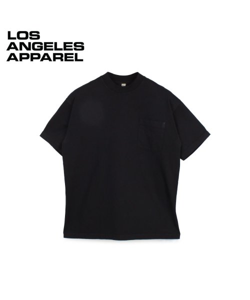 LOS ANGELES APPAREL(ロサンゼルス アパレル)/LOS ANGELES APPAREL ロサンゼルスアパレル Tシャツ 6.5オンス 半袖 メンズ レディース ポケット 無地 6.5 OZ SS GARMEN/ブラック