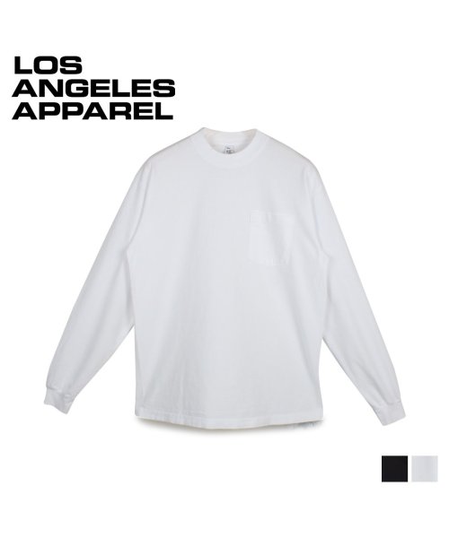 LOS ANGELES APPAREL(ロサンゼルス アパレル)/LOS ANGELES APPAREL ロサンゼルスアパレル Tシャツ 6.5オンス 長袖 ロンT カットソー メンズ レディース ポケット 無地/ホワイト