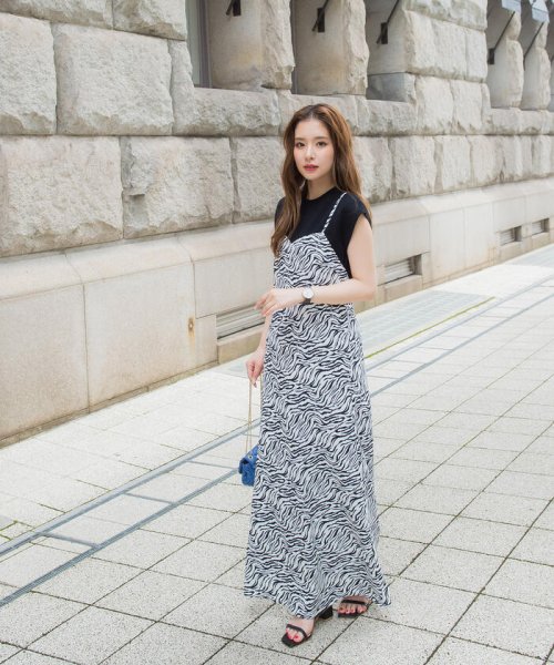 セール ゼブラ柄キャミワンピース ビッキー Vicky Magaseek