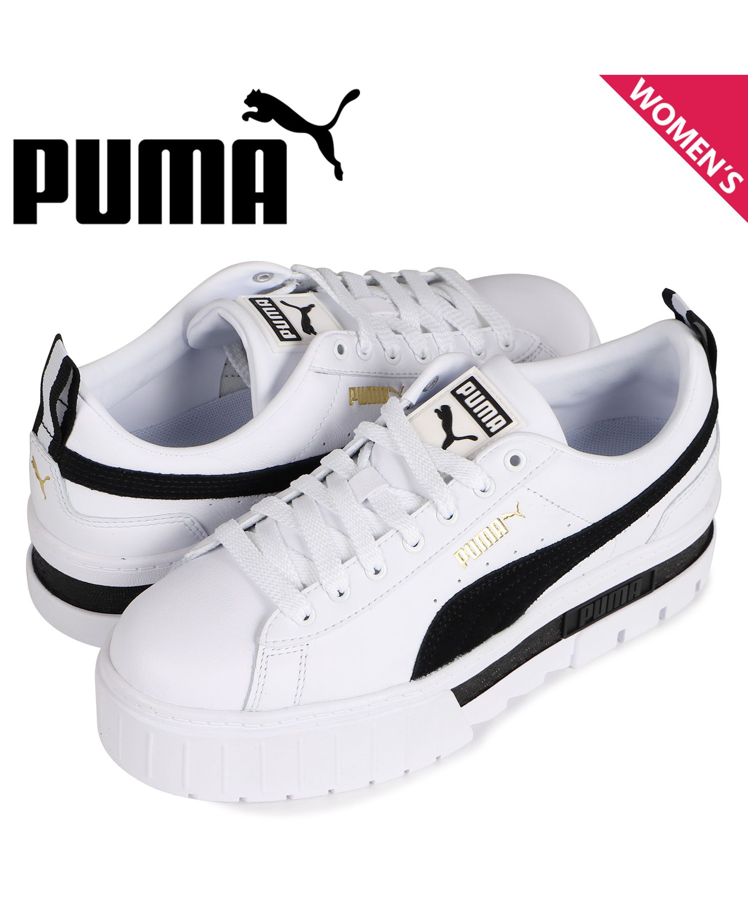 セール】PUMA プーマ スニーカー レディース メイズ レザー ウィメンズ ...