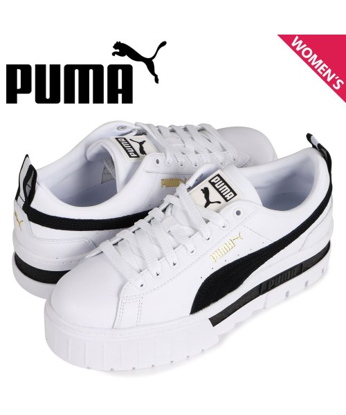 PUMA(PUMA)/PUMA プーマ スニーカー レディース メイズ レザー ウィメンズ 厚底 MAYZE LEATHER WOMENS ホワイト 白 381983－01/その他