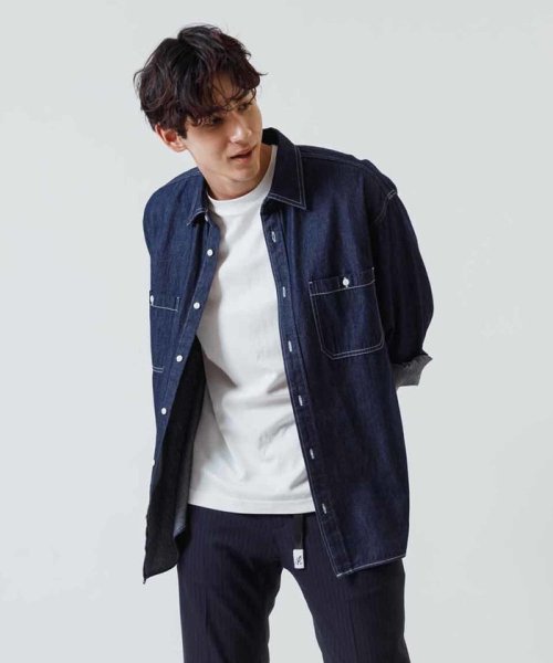 セール ドライタッチ ビッグシルエット デニムシャツ Unisex アダム エ ロペ Adam Et Rope Magaseek