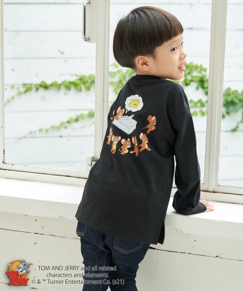 ROPE' PICNIC　KIDS(ロぺピクニックキッズ)/【KIDS】【TOM and JERRY】ロングTシャツ/ブラック（01）