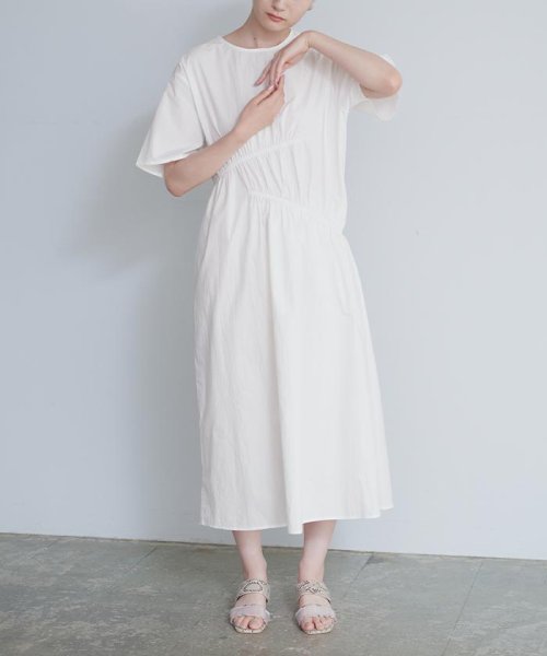 ゴムギャザーデザインワンピース ミエット Miette Magaseek