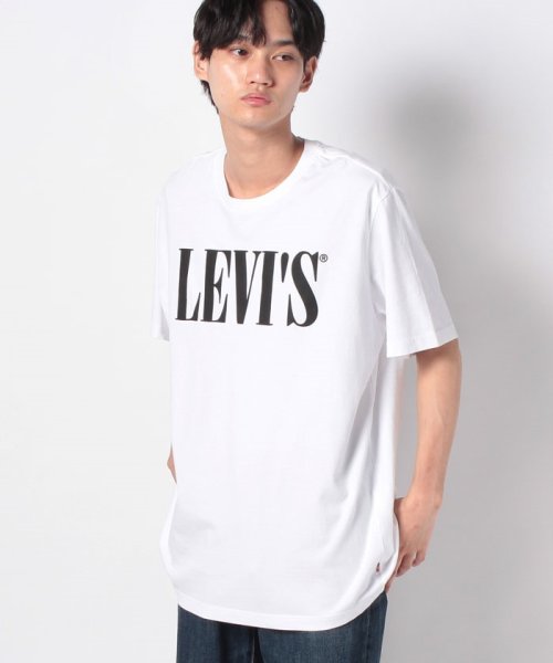 LEVI’S OUTLET(リーバイスアウトレット)/RELAXED GRAPHIC TEE 90'S SERIF LOGO WHIT/ナチュラル