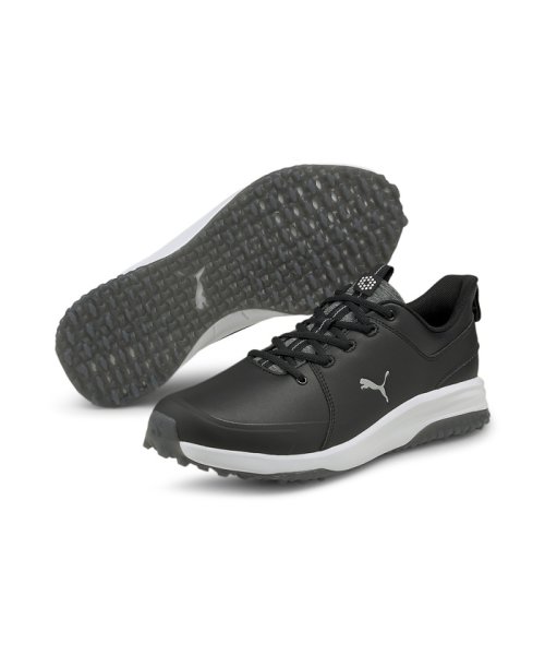 PUMA(プーマ)/ゴルフ グリップ フュージョン プロ 3.0 スパイクレス シューズ/BLACK-SILVER-QUIETSHADE