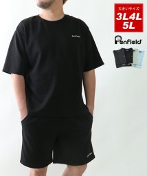 MARUKAWA(大きいサイズのマルカワ)/【Penfield】ペンフィールド 大きいサイズ 3L 4L 5L メンズ 半袖 上下セット ルームウェア 部屋着 夏 半袖 半ズボン セットアップ /ブラック