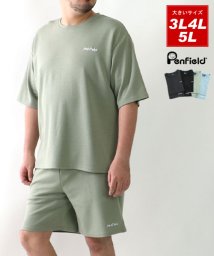 MARUKAWA(大きいサイズのマルカワ)/【Penfield】ペンフィールド 大きいサイズ 3L 4L 5L メンズ 半袖 上下セット ルームウェア 部屋着 夏 半袖 半ズボン セットアップ /グリーン