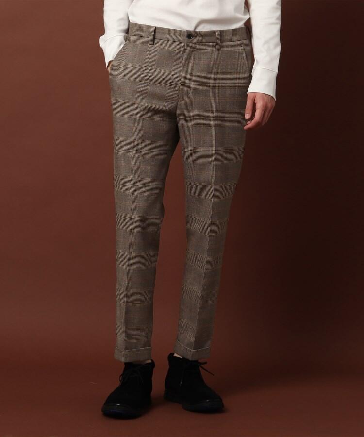 セール ブラウングレンチェック ストレッチパンツ ドレステリア Dressterior Magaseek