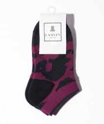 LANVIN SPORT(ランバン スポール)/牛柄ショートソックス/パープル系