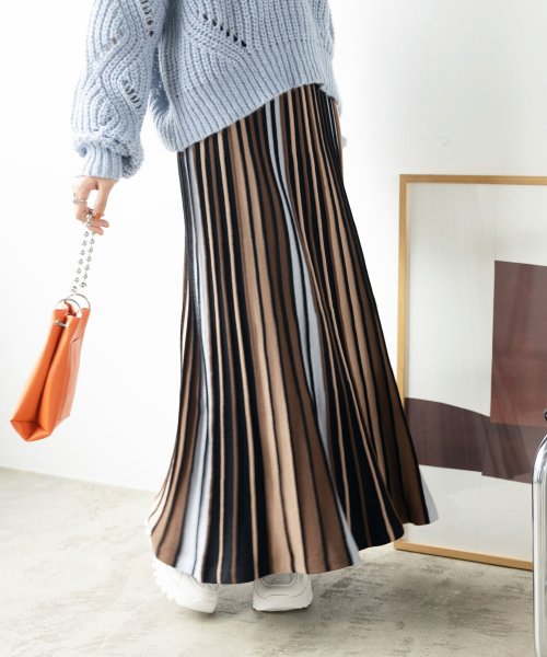 セール 配色ニットプリーツスカート ジーラ Geera Magaseek セール 配色ニットプリーツスカート ジーラ Geera Magaseek