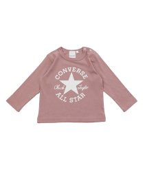CONVERSE(CONVERSE)/CONVERSE/コンバースロゴ長袖Tシャツ/ダークピンク