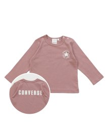 CONVERSE(CONVERSE)/CONVERSE/コンバースロゴ長袖Tシャツ/ダークピンク系1