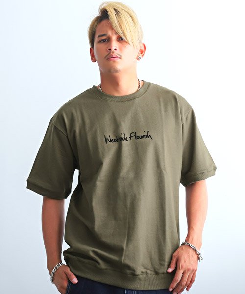 セール ミニ裏毛リブスウェット半袖tシャツ Tシャツ メンズ 半袖 五分袖 ビッグシルエット スウェット クルーネック ラグスタイル Luxstyle Magaseek