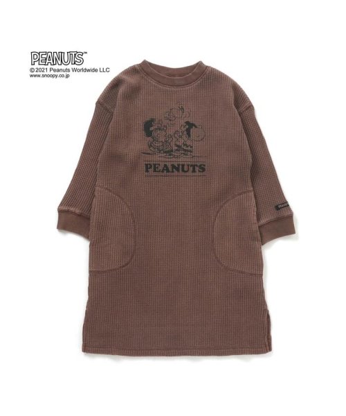 F.O.KIDS(エフオーキッズ)/PEANUTS(ピーナッツ)コラボワンピース/ブラウン