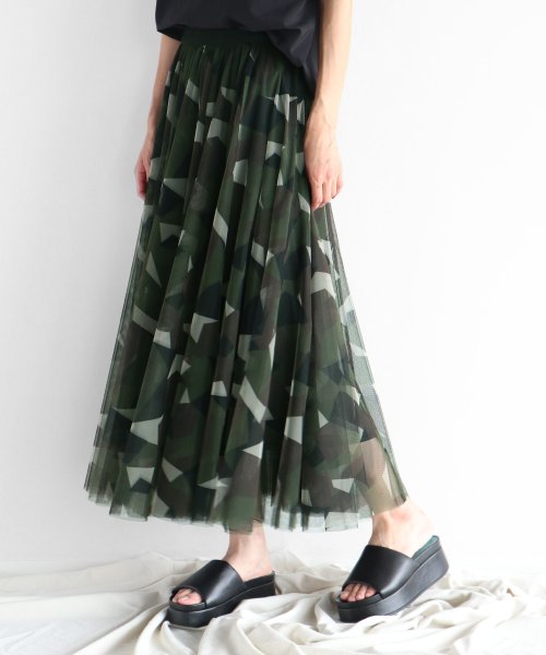 Mirepoix 手洗い可 カモフラプリント チュールスカート ラシュッド Lasud Magaseek