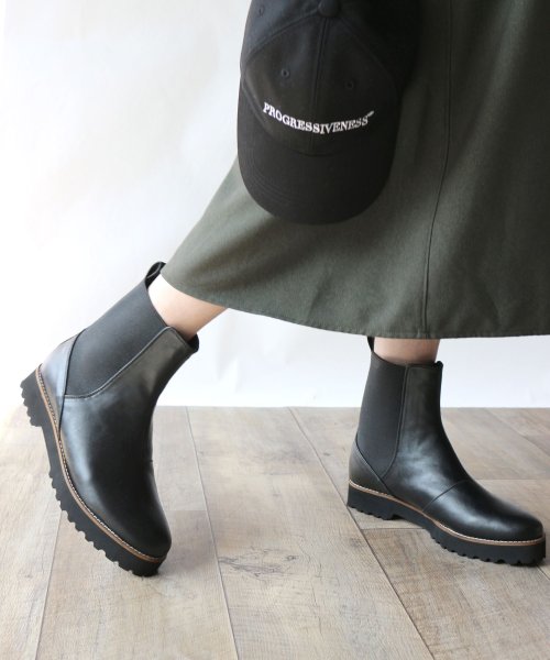 セール 厚底サイドゴアブーツ 低反発スポンジ入り フィン Fin Magaseek