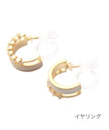 cream dot(クリームドット)/上品カラー×ビジューが大人可愛いフープピアス/イヤリング/ゴールド