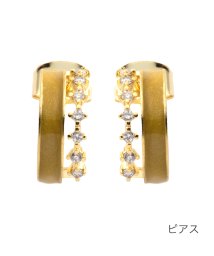 cream dot/上品カラー×ビジューが大人可愛いフープピアス/イヤリング/504203357