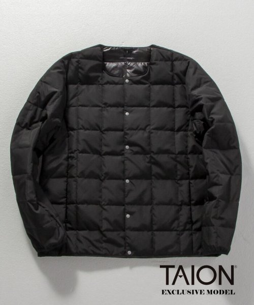 WORK ABOUT(WORK ABOUT)/【TAION/タイオン】別注 DOWN JACKET インナーダウン (※注目のダウンメーカーとのコラボレーション企画!!)/ブラック