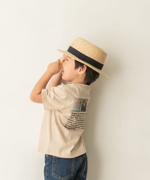 URBAN RESEARCH DOORS（Kids）(アーバンリサーチドアーズ（キッズ）)/『WEB限定』メッセージバックプリントTシャツ(KIDS)/ベージュ