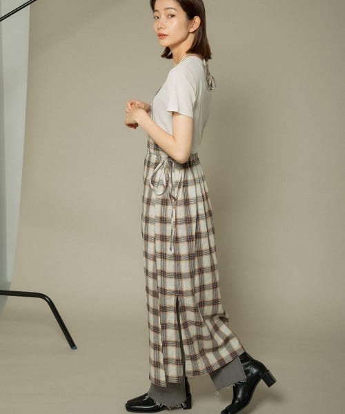 セール Web 一部店舗限定 ラップエプロンチェックワンピース ケービーエフ Kbf Magaseek